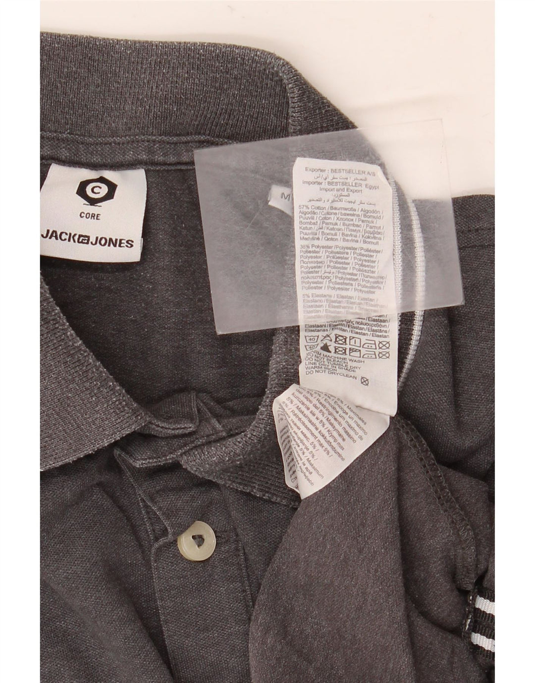 Polo Jack & Jones Hombre De Algodón Moteado Gris Medio