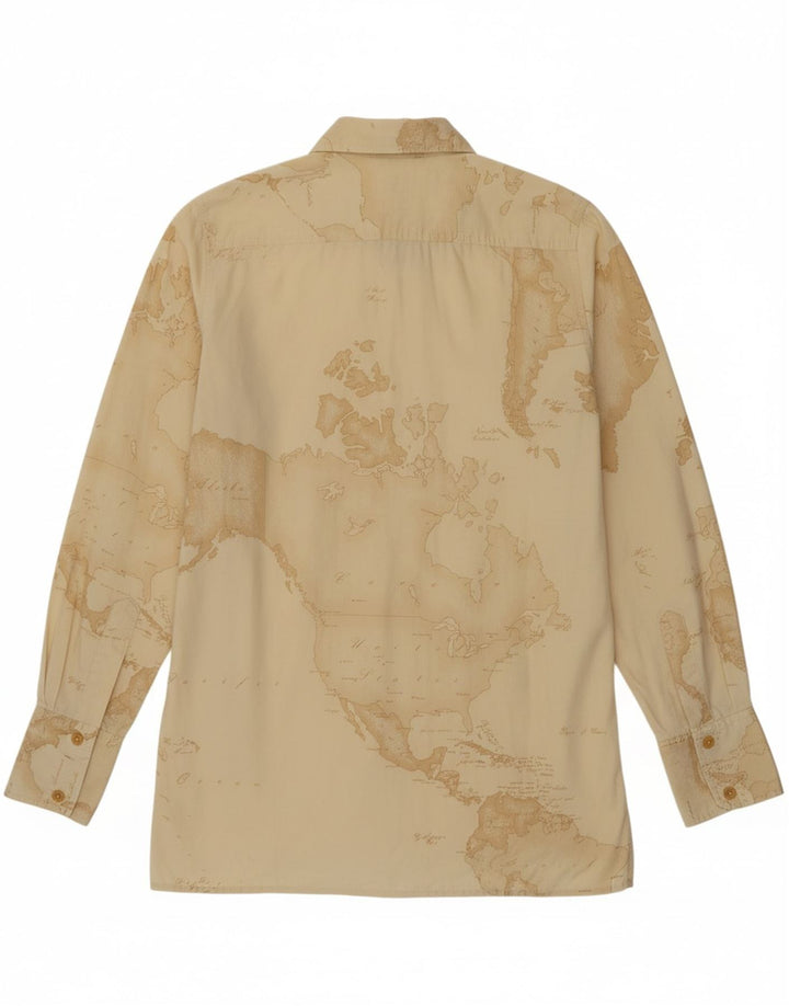 ALVIERO MARTINI Camisa Gráfica Mujer IT 42 Algodón Beige Medio