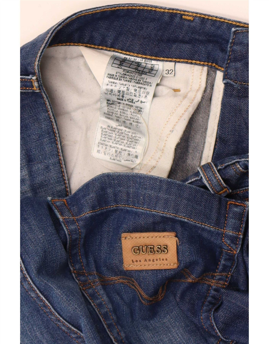 Guess Vaqueros Slim Hombre W32 L34 Algodón Azul