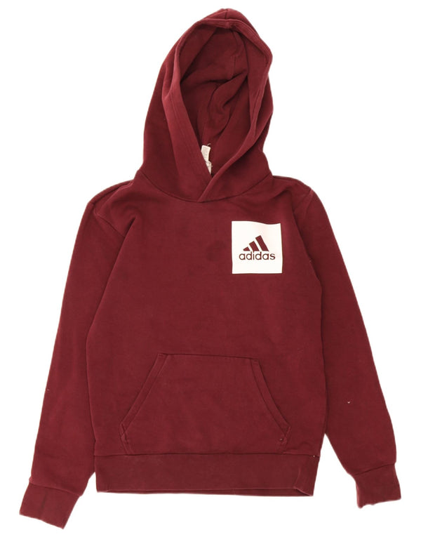 Adidas Hombre Sudadera con capucha Jumper Small Borgoña Algodón