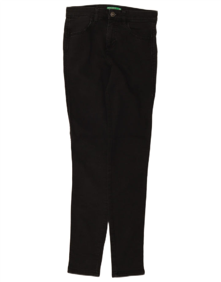 Benetton Vaqueros Slim W26 L29 Negro Algodón
