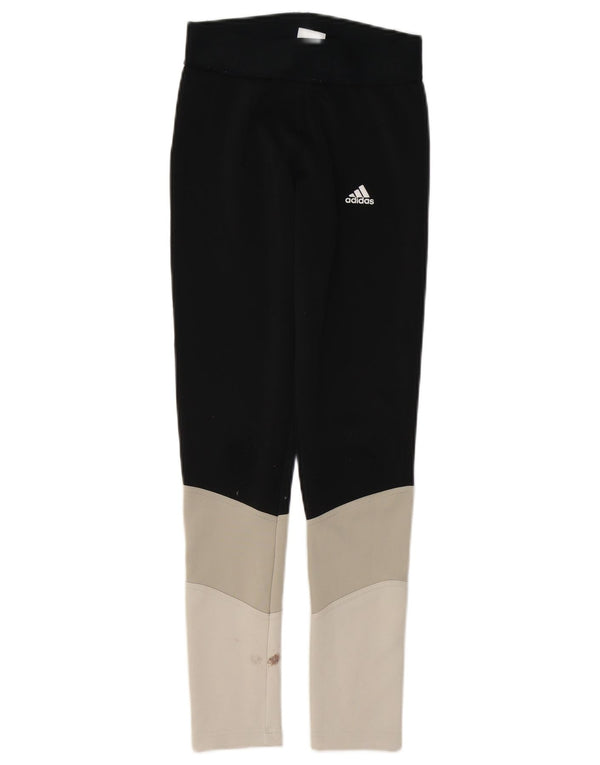 Adidas Leggings para mujer UK 4/6 XS Negro Colorblock Poliéster