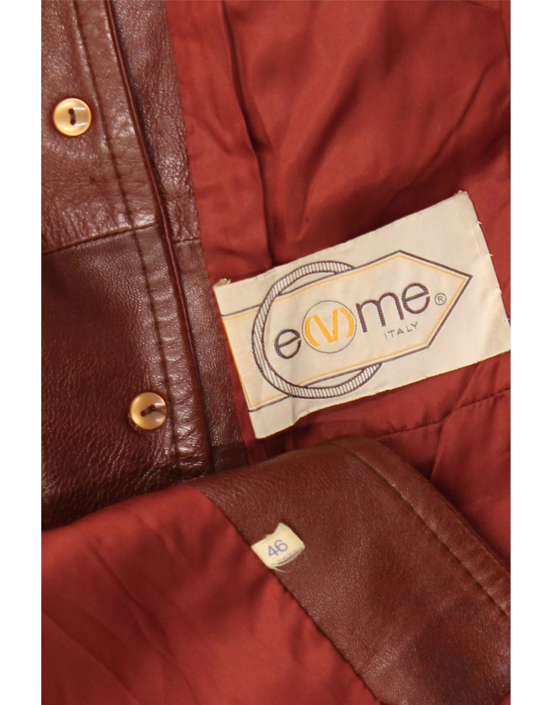 Emme Chaqueta de cuero para mujer IT 46 Large Brown
