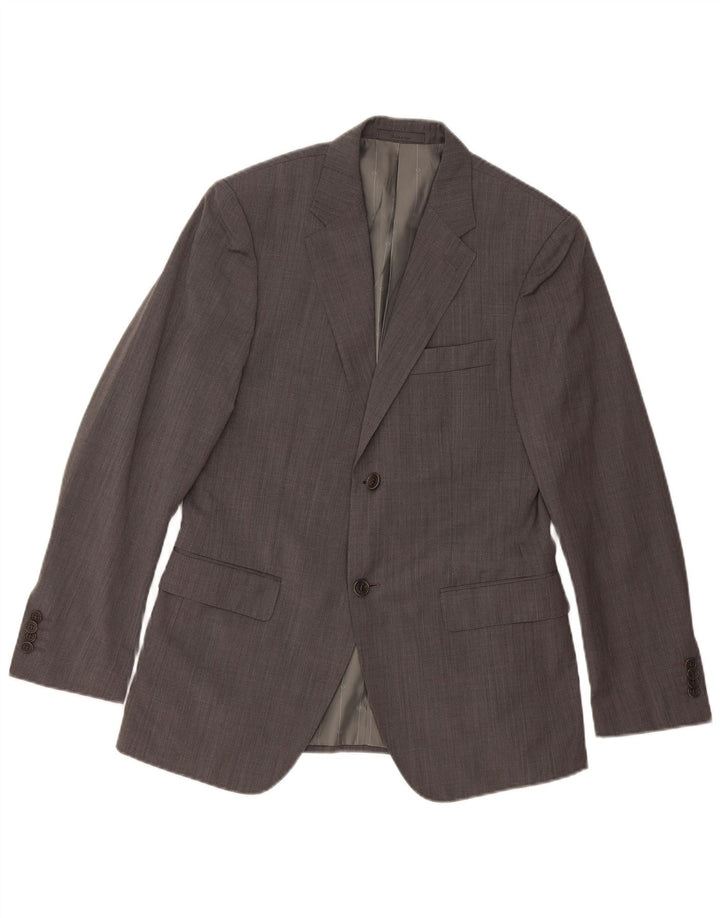 Calvin Klein Chaqueta tipo blazer de 2 botones para hombre IT 48 Lana gris medio