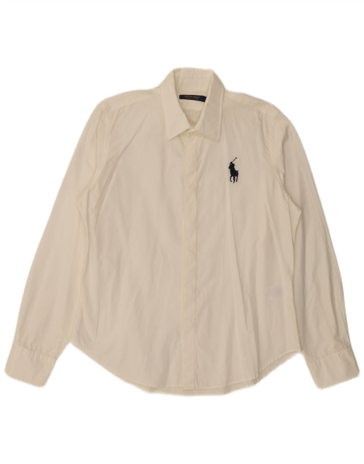 POLO RALPH LAUREN Camisa para mujer US 14 XL Algodón blanco roto