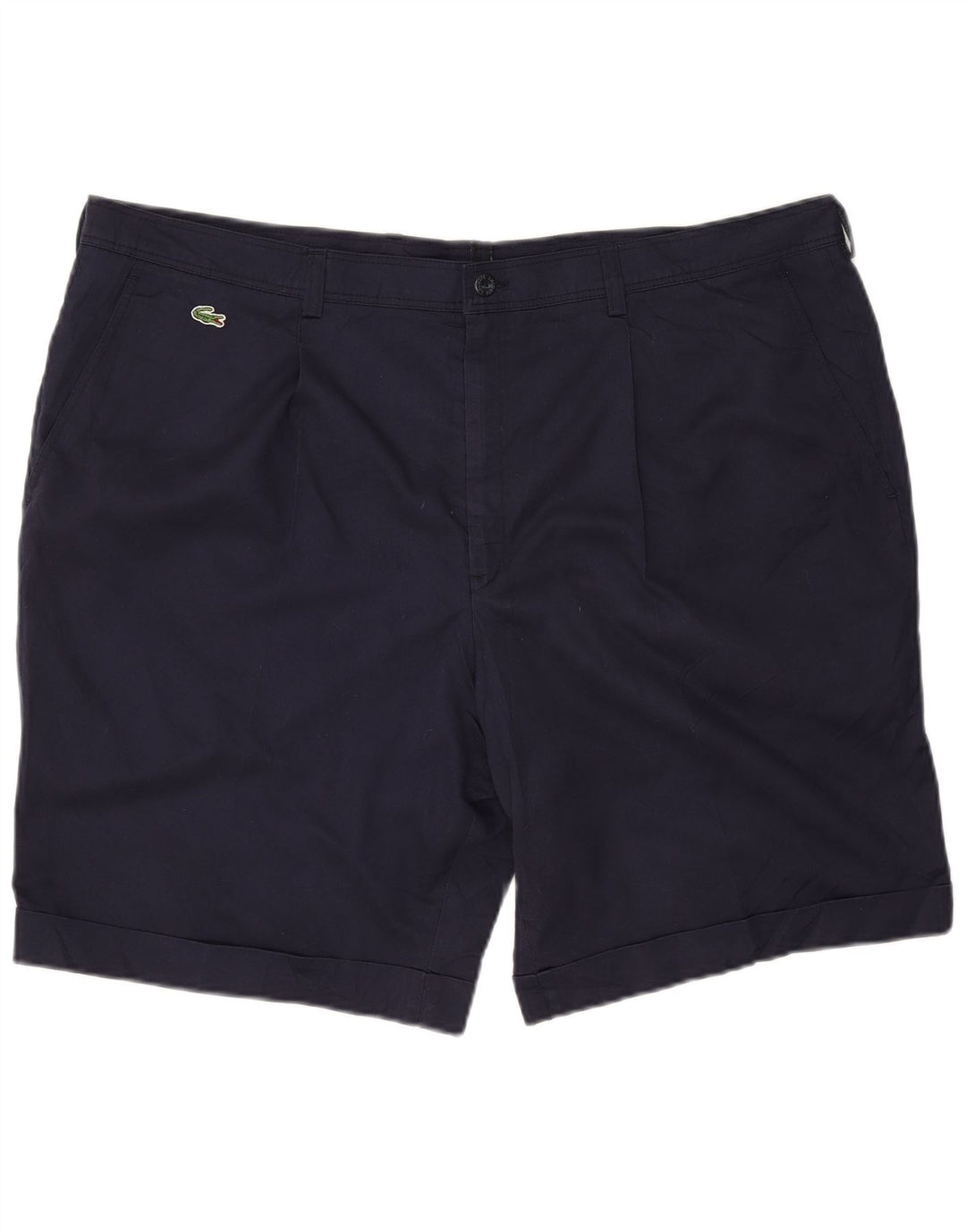 Lacoste Pantalones cortos chinos para hombre IT 54 2XL W42 Poliéster azul marino