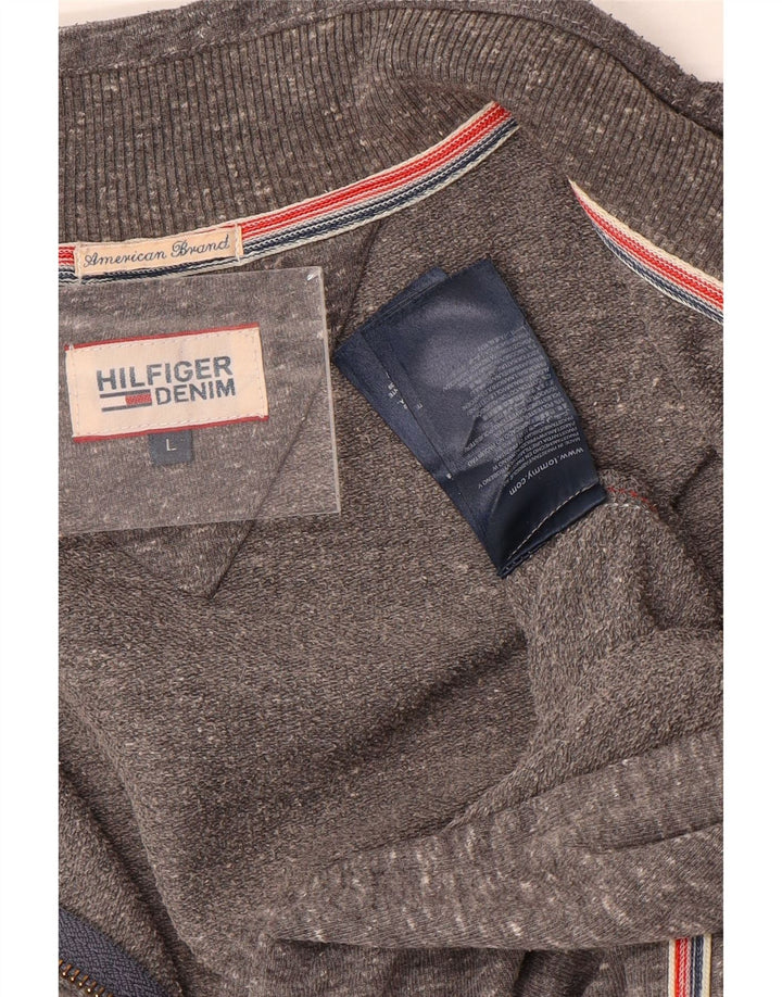 Tommy Hilfiger Chaqueta superior de chándal para mujer Reino Unido 46 Grande Gris moteado
