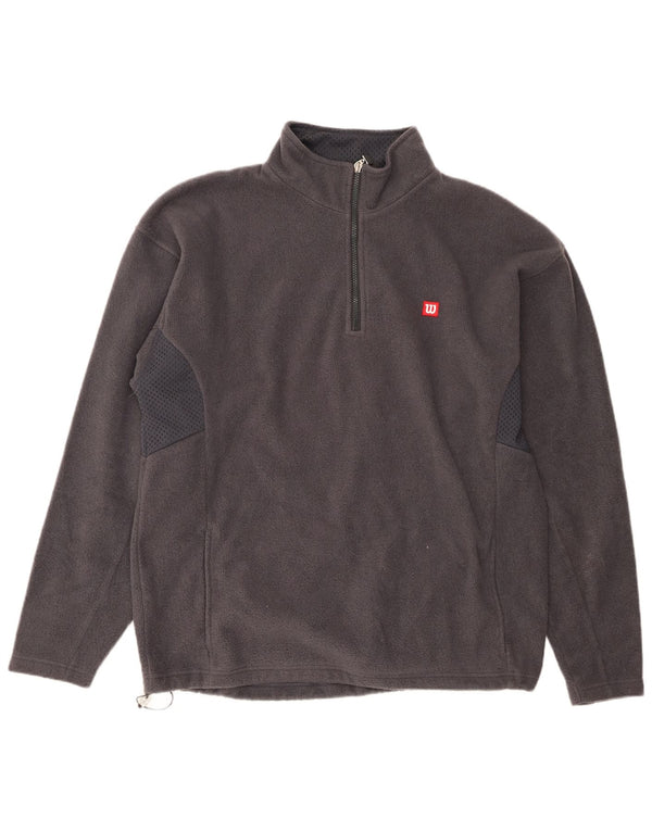 Wilson Hombre Zip Neck Fleece Jumper XL Gris Poliéster