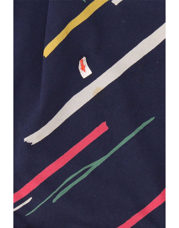 Vestido vintage para mujer IT 42 Poliéster a rayas azul marino medio