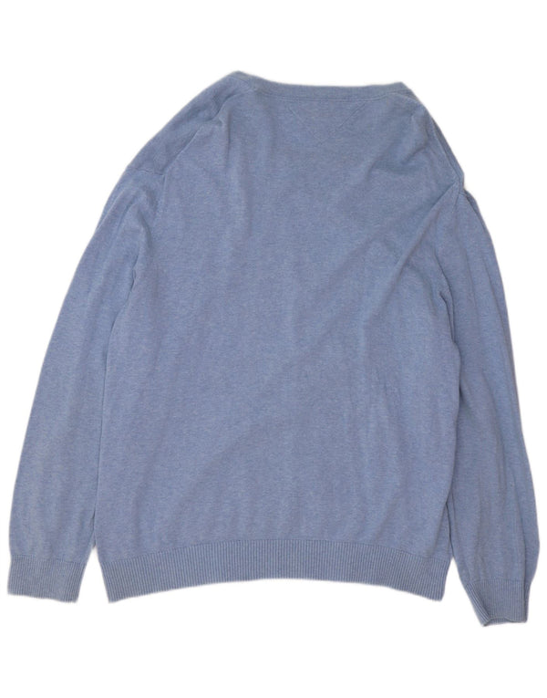 Tommy Hilfiger Suéter con cuello en V para hombre 2XL Azul