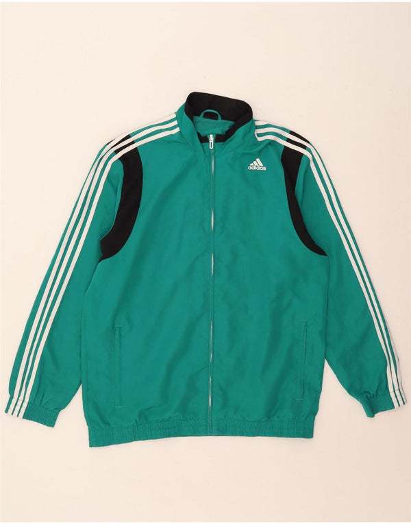 Adidas Mens Climalite Chándal Top Chaqueta Grande Turquesa Colorblock