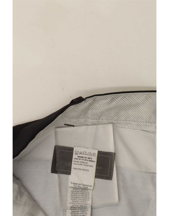 Marks & Spencer Pantalones de traje rectos de corte regular para hombre W40 L33 Azul marino