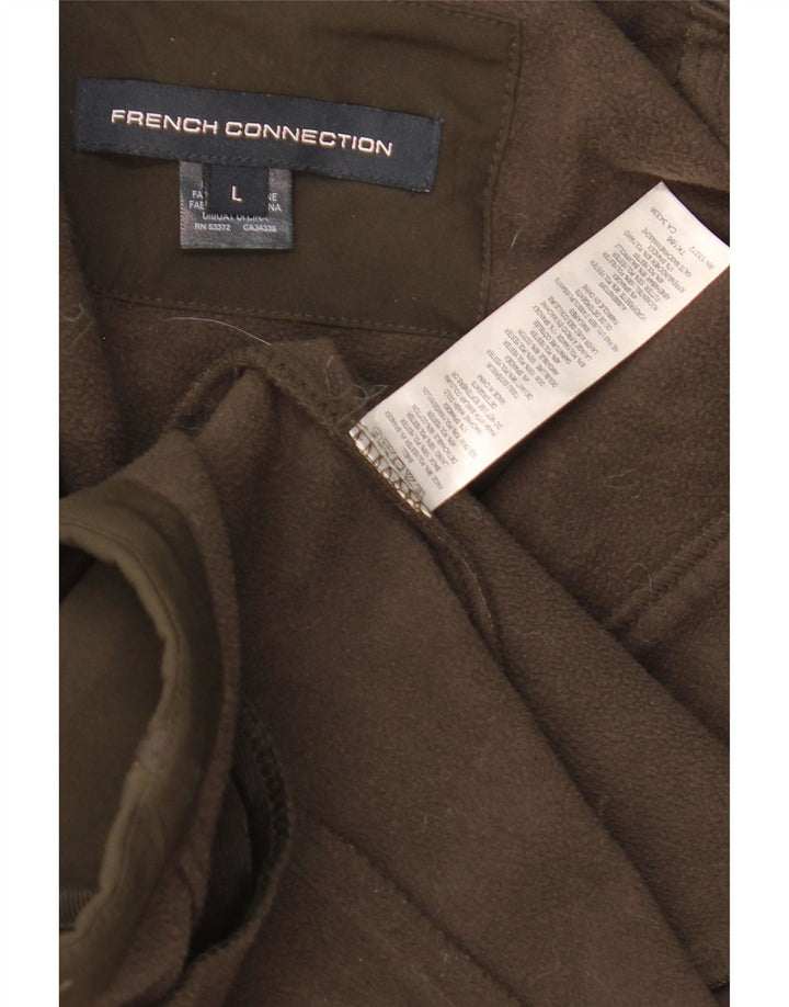 French Connection Chaqueta Parka con Capucha para Mujer UK 46 Grande Poliéster Caqui