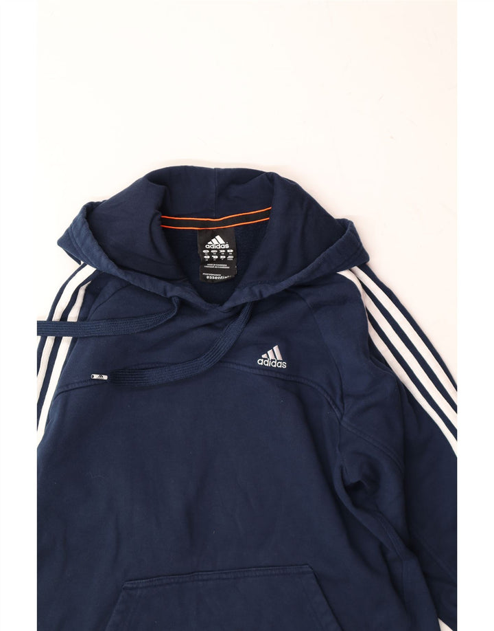 ADIDAS Hombre Sudadera con capucha Jumper Medium Azul Marino Algodón