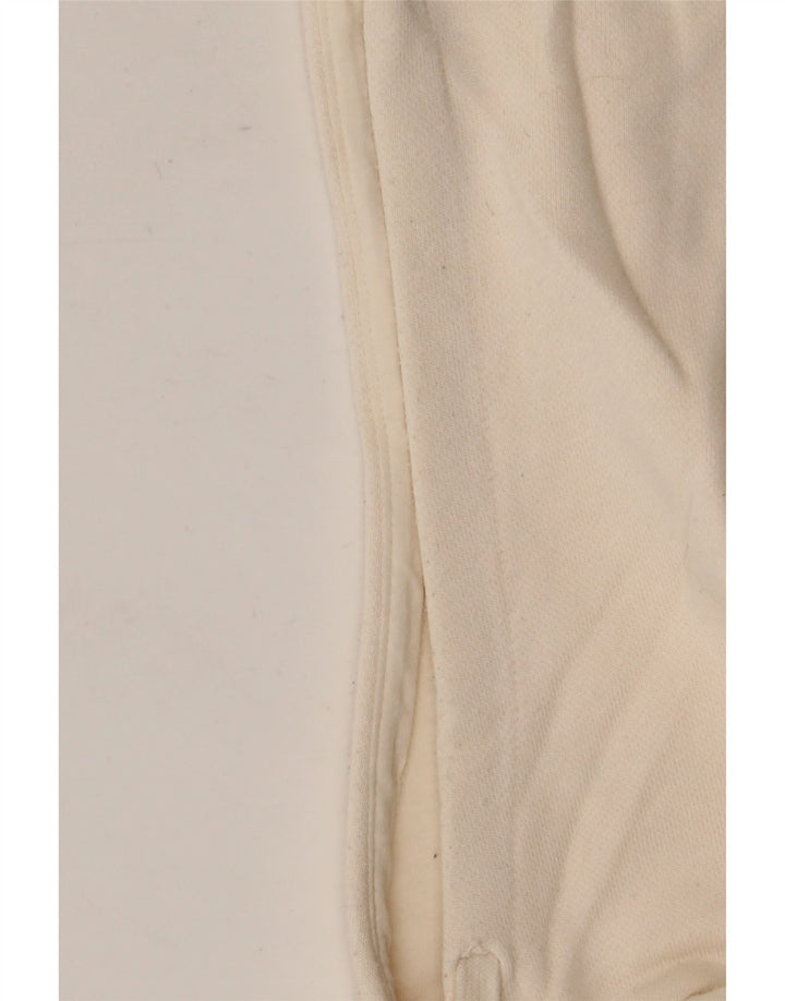 Adidas Hombre Sudadera Con Capucha Gráfica Jersey Medio De Algodón Blanco Roto