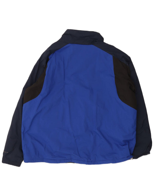 Columbia Chaqueta de esquí de ajuste regular con capucha para hombre UK 44 2XL Azul Colorblock