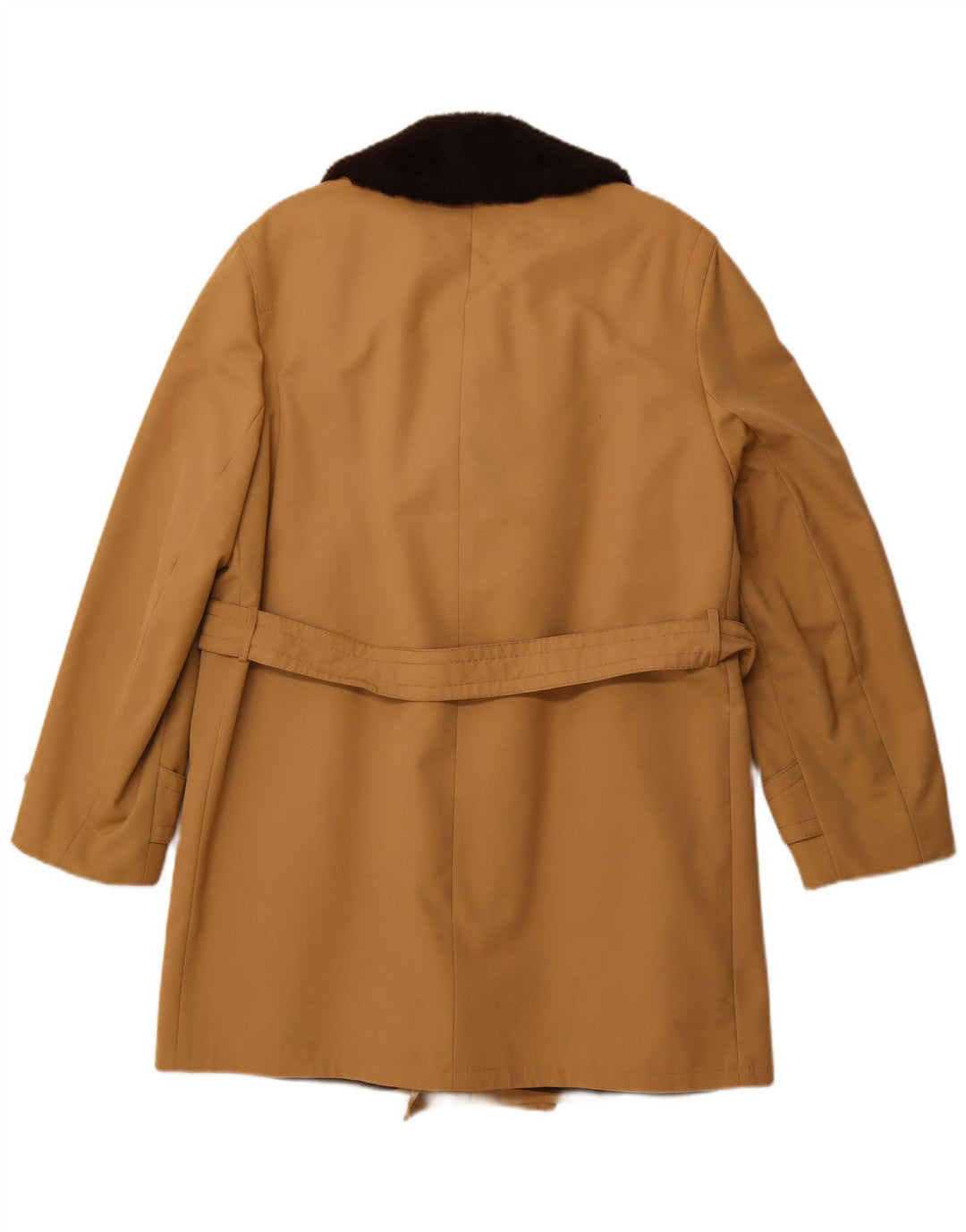 DIOLEN Abrigo Sherpa de Doble Botonadura para Hombre UK 38 Marrón Medio Sintético