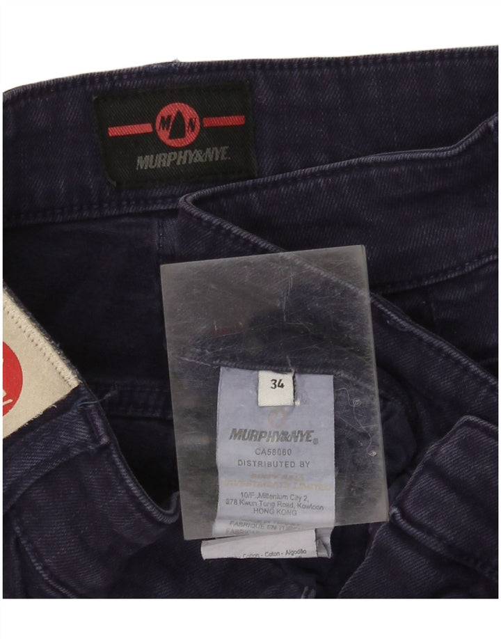 MURPHY & NYE Vaqueros ajustados para hombre W34 L34 Algodón azul marino