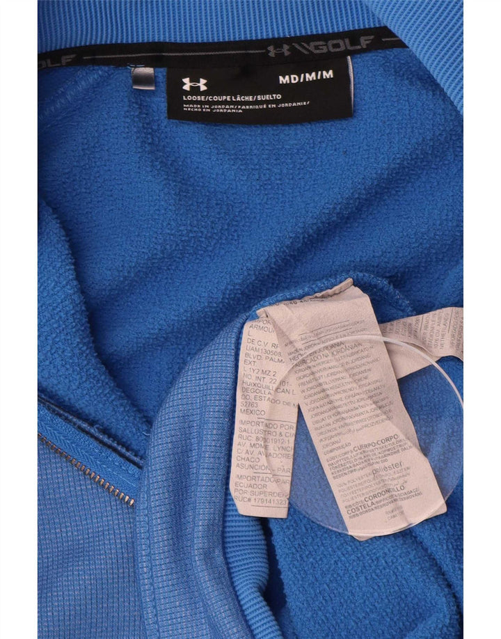 Under Armour Hombre Zip Neck Sudadera Jumper Azul Medio Poliéster