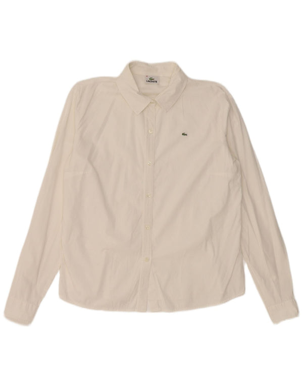 Camisa Lacoste Mujer Talla 44 Grande Blanco