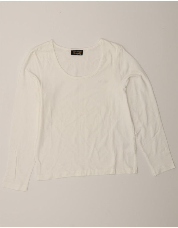 WRANGLER Top Mujer Manga Larga UK 18 XL Algodón Blanco