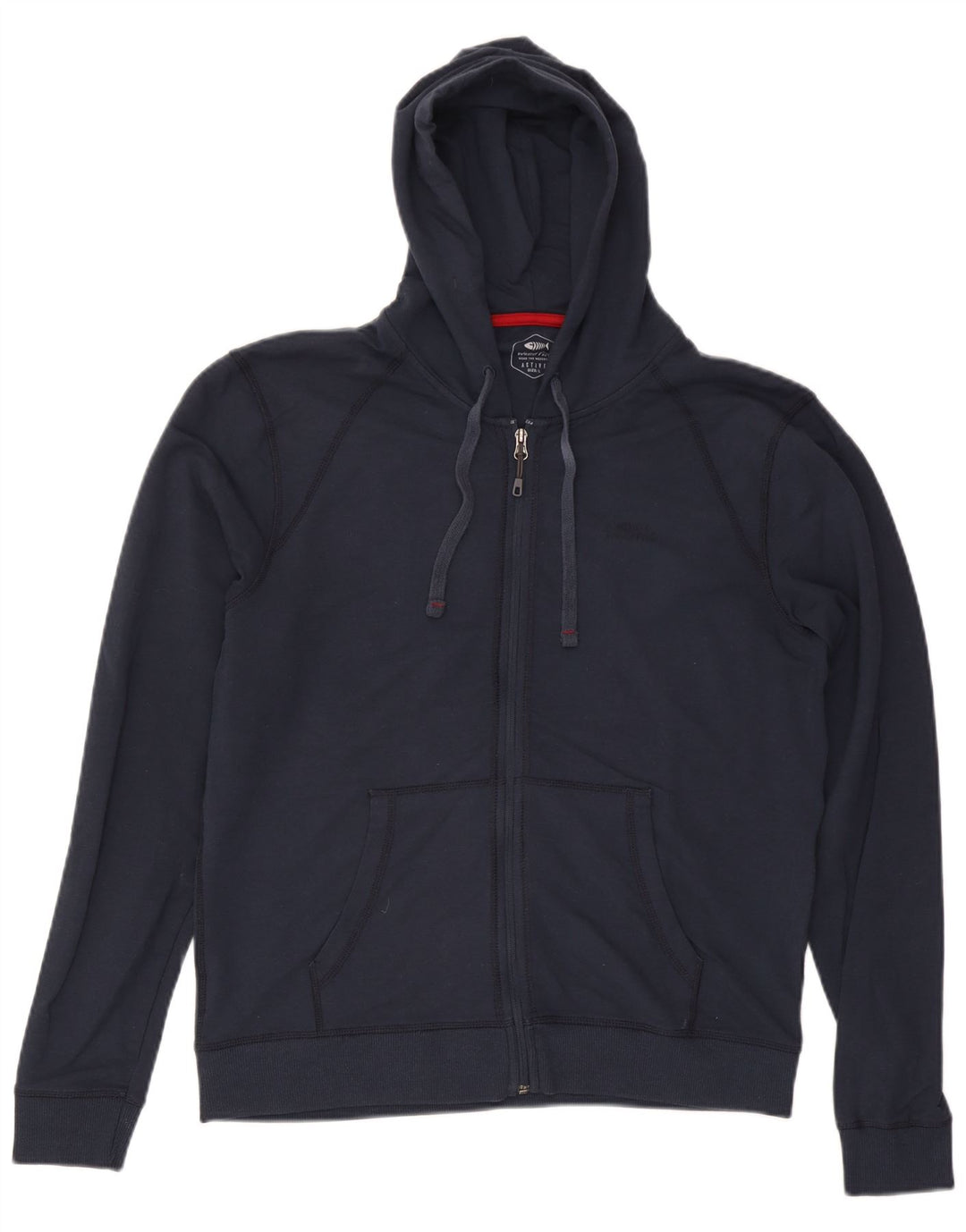 Weird Fish - Sudadera con capucha y cremallera para hombre, talla grande, viscosa, color azul marino