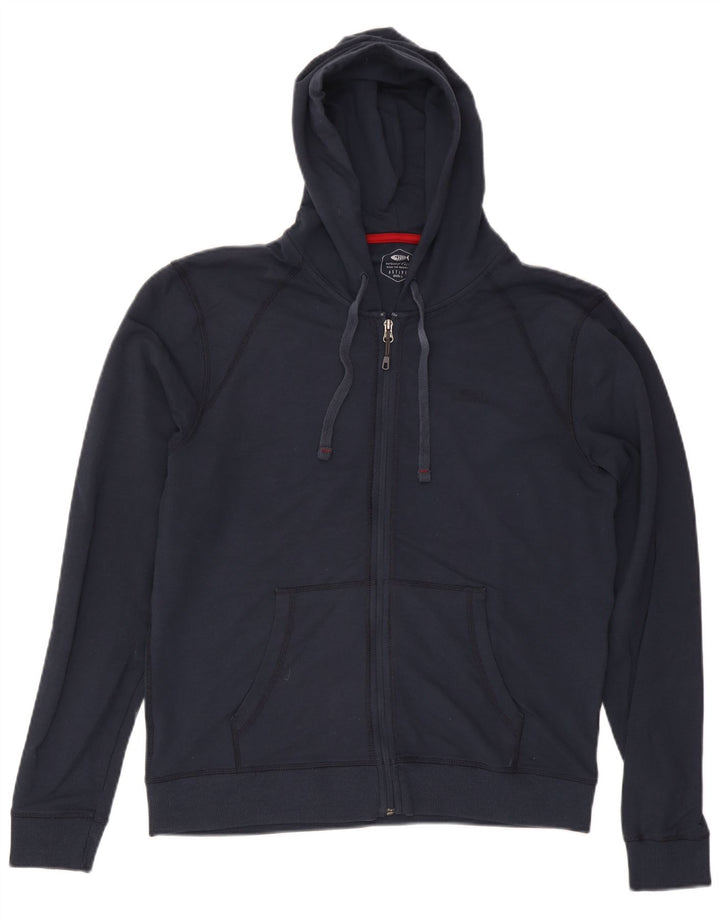 Weird Fish - Sudadera con capucha y cremallera para hombre, talla grande, viscosa, color azul marino