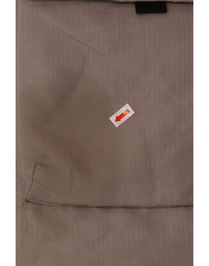 HOLLISTER Chaqueta acolchada con capucha para hombre Reino Unido 40 Poliéster gris grande