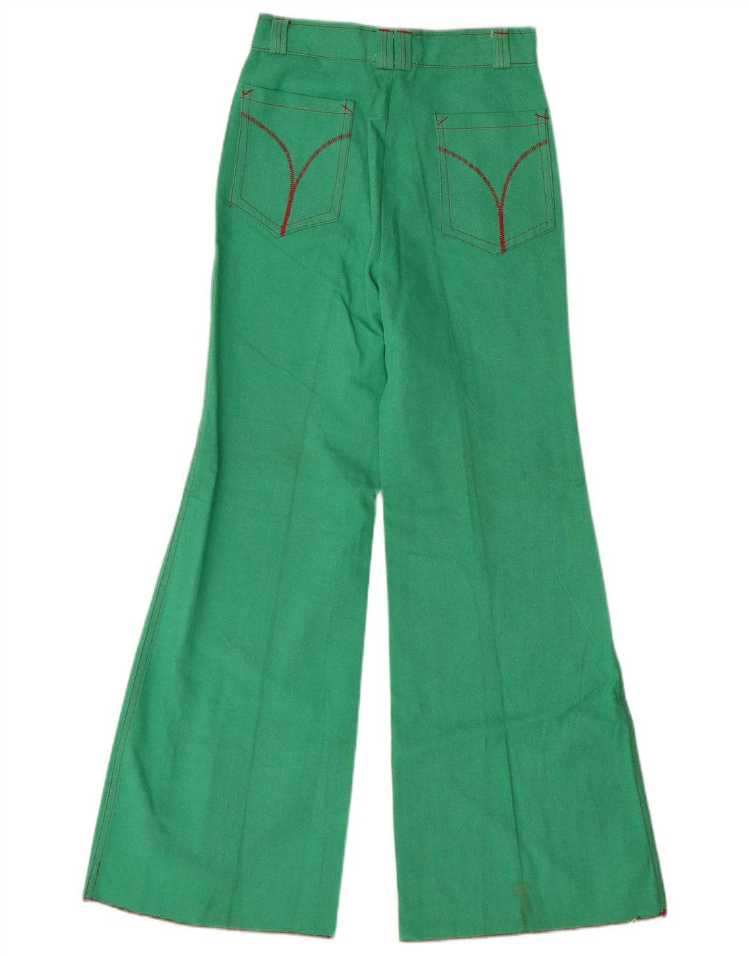 Pantalones casuales acampanados elegantes para mujer IT 40 Small W24 L28 Verde