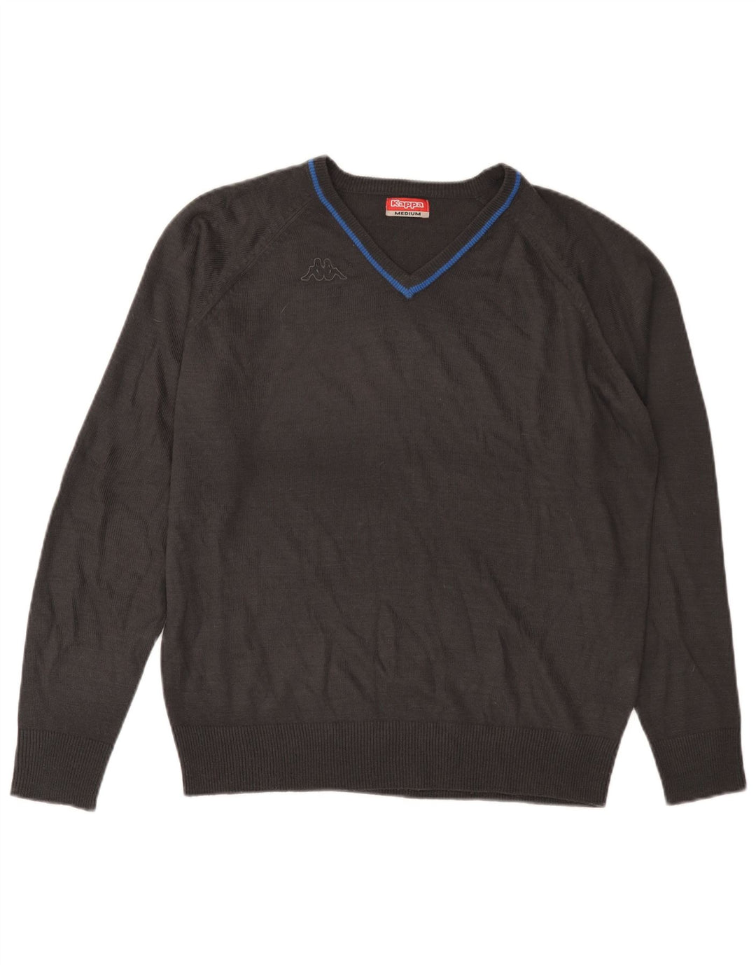 KAPPA Jersey con cuello en V para hombre, acrílico gris medio