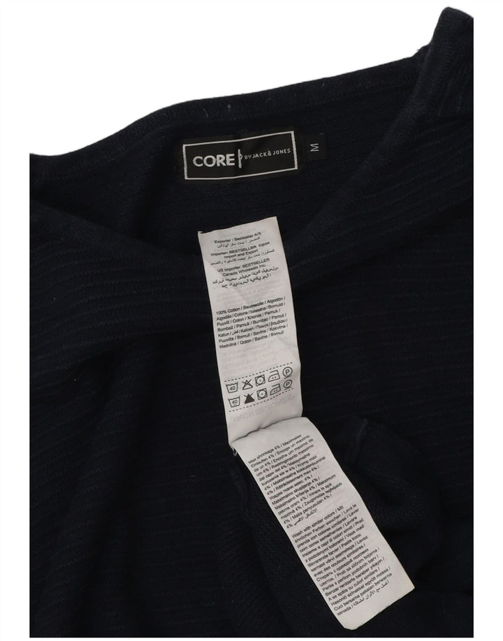Jack & Jones Hombre Camiseta De Manga Larga De Algodón A Rayas Azul Marino Medio