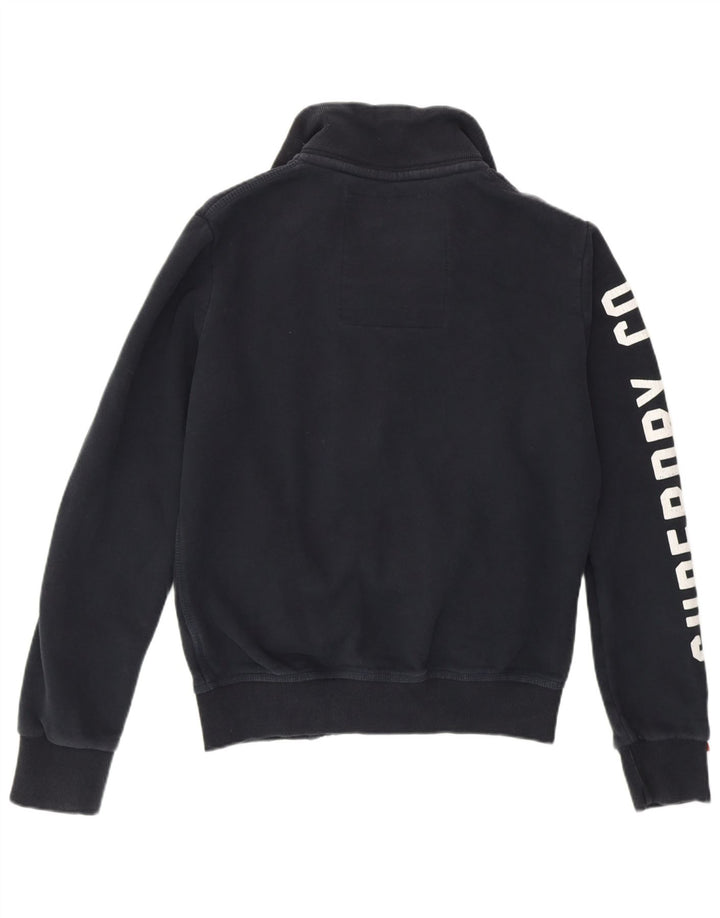 SUPERDRY Hombre Sudadera Gráfica Jersey Pequeño Azul Marino Algodón