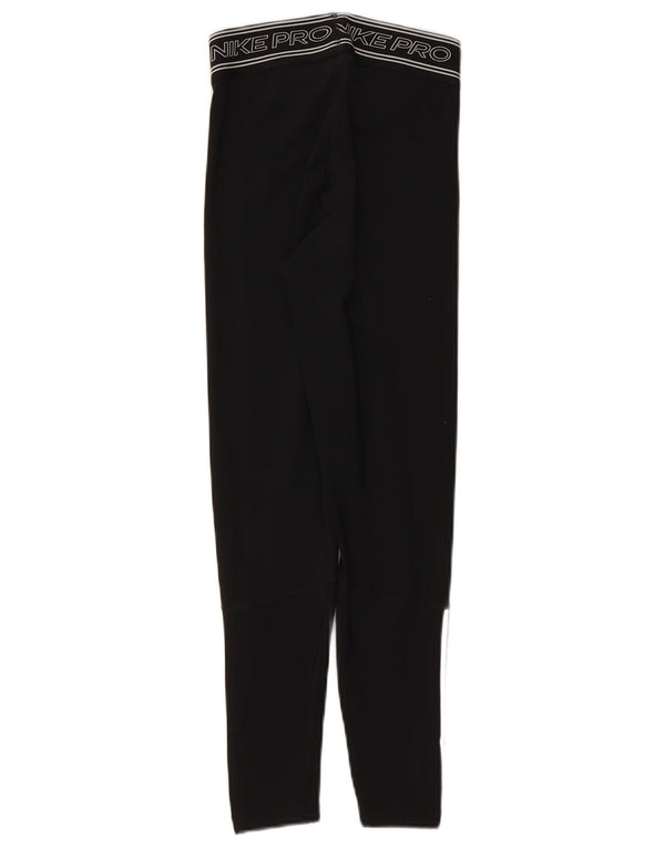 NIKE Leggings gráficos Dri Fit para mujer UK 4 XS Poliéster negro