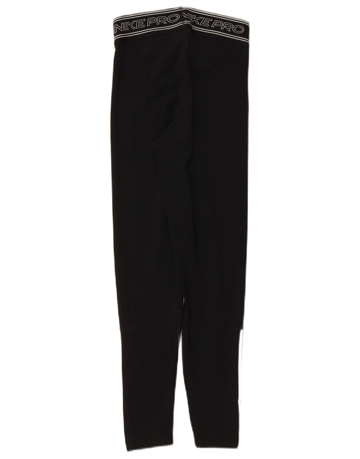 NIKE Leggings gráficos Dri Fit para mujer UK 4 XS Poliéster negro