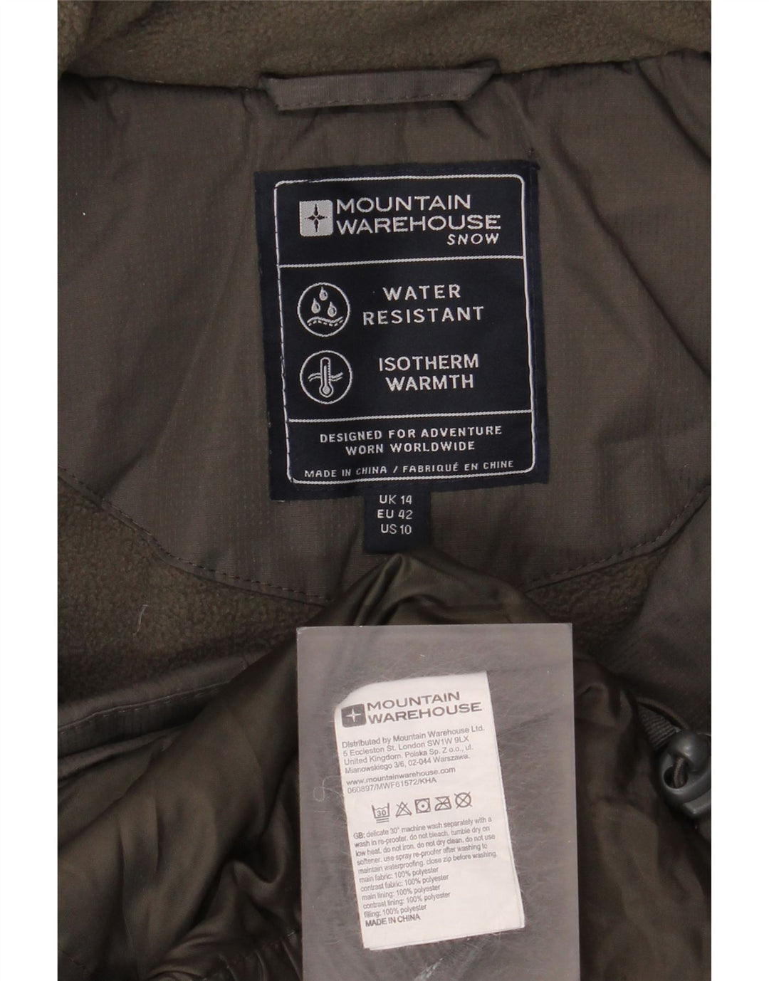 Chaqueta cortavientos para mujer Mountain Warehouse UK 44 Large Caqui Colorblock