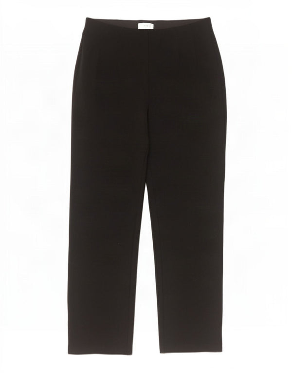 Marks & Spencer Pantalones Casuales Rectos para Mujer UK 14 Medium W30 L28 Negro