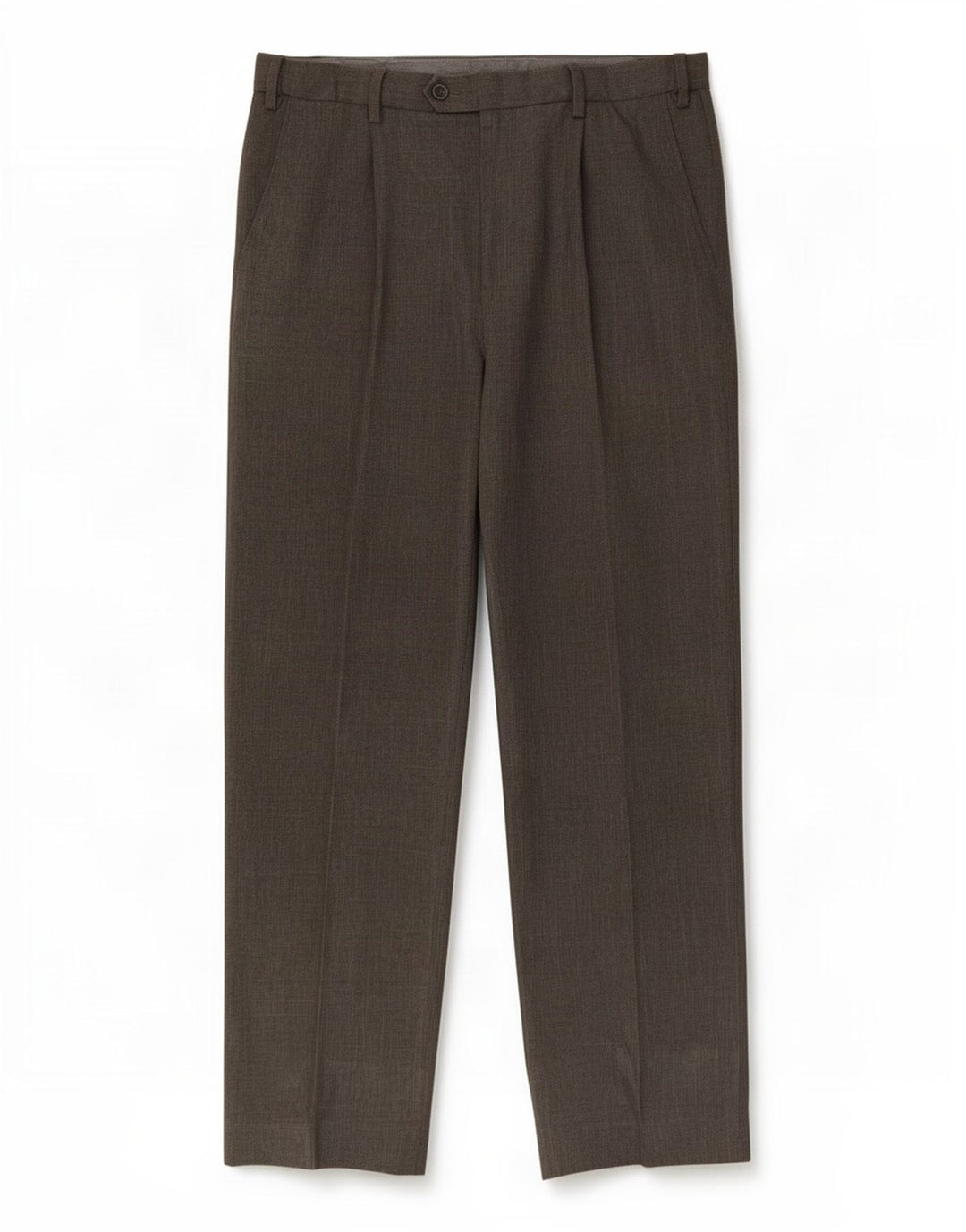 Marks & Spencer Pantalón de traje con pinzas para hombre W34 L30 Poliéster gris