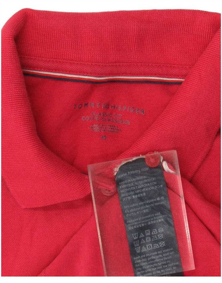 TOMMY HILFIGER Polo de ajuste clásico para mujer UK 40 Algodón rojo mediano