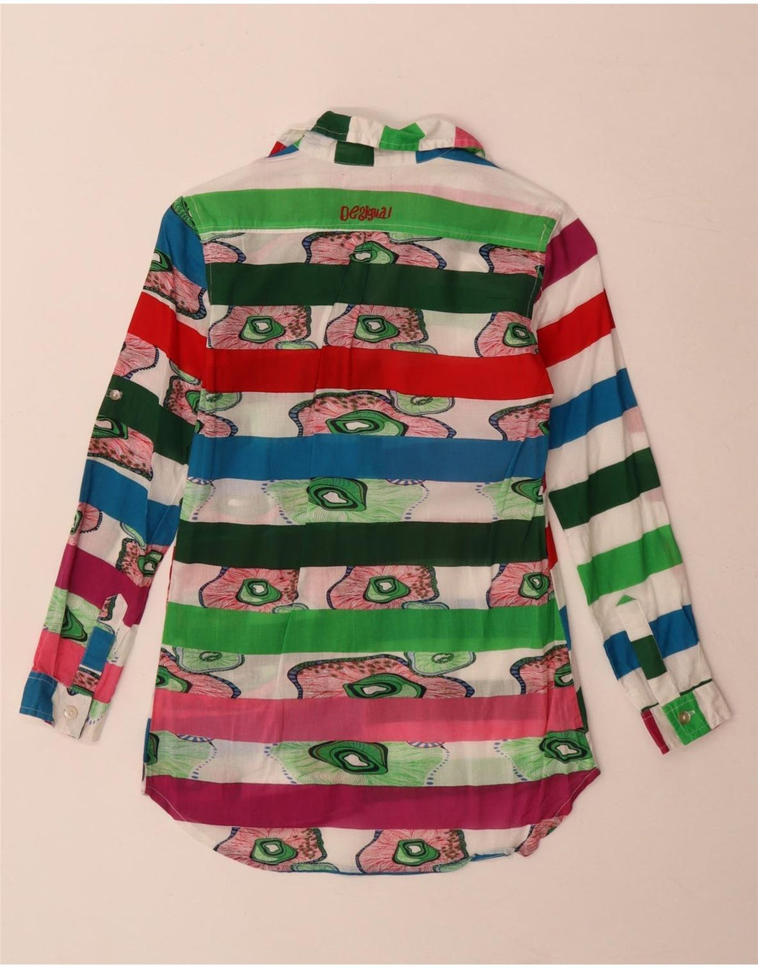 Desigual Camisa tipo jersey de corte largo para niña 7-8 años Multicolor