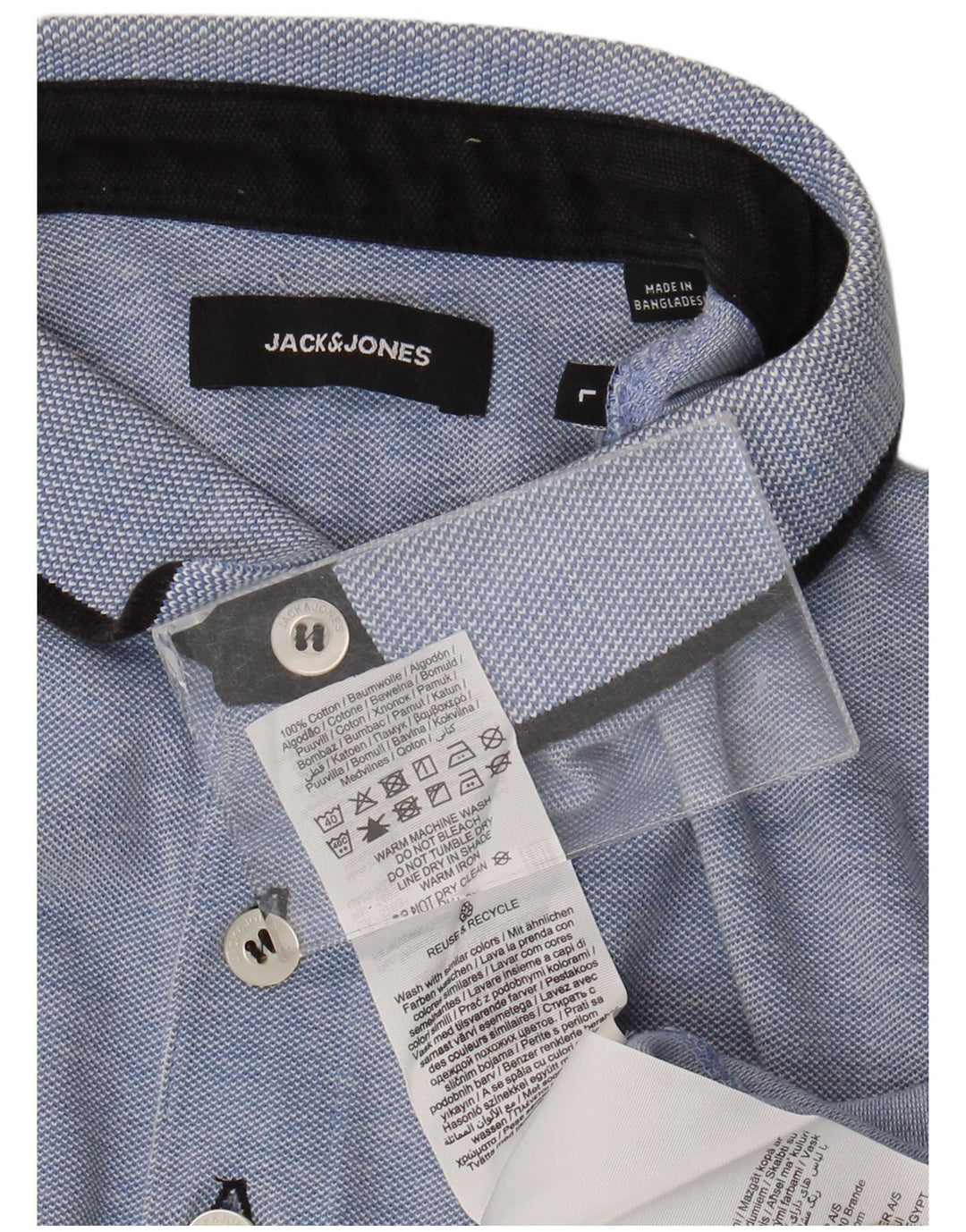 Polo Jack & Jones Hombre Algodón Azul Grande