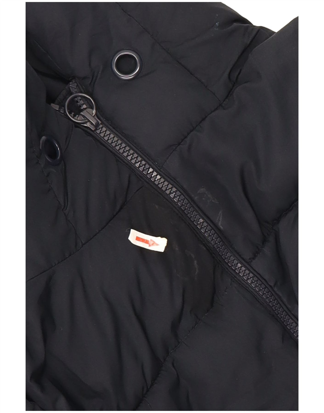 Zara Mujer Chaqueta Acolchada Corta Extragrande Con Capucha UK 10 Small Azul Marino