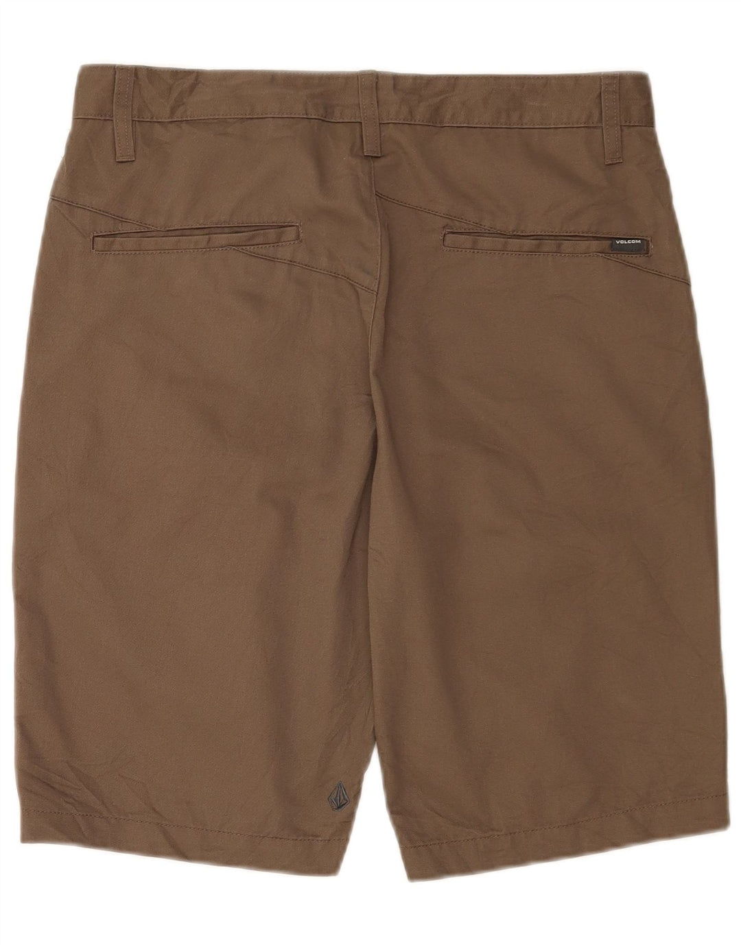 Pantalones cortos chinos Volcom W31 de algodón marrón medio para hombre