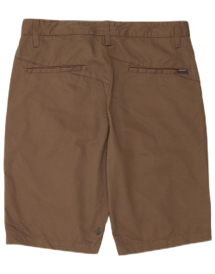 Pantalones cortos chinos Volcom W31 de algodón marrón medio para hombre