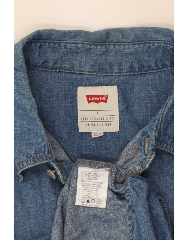 Camisa vaquera Levi's para hombre de algodón azul grande