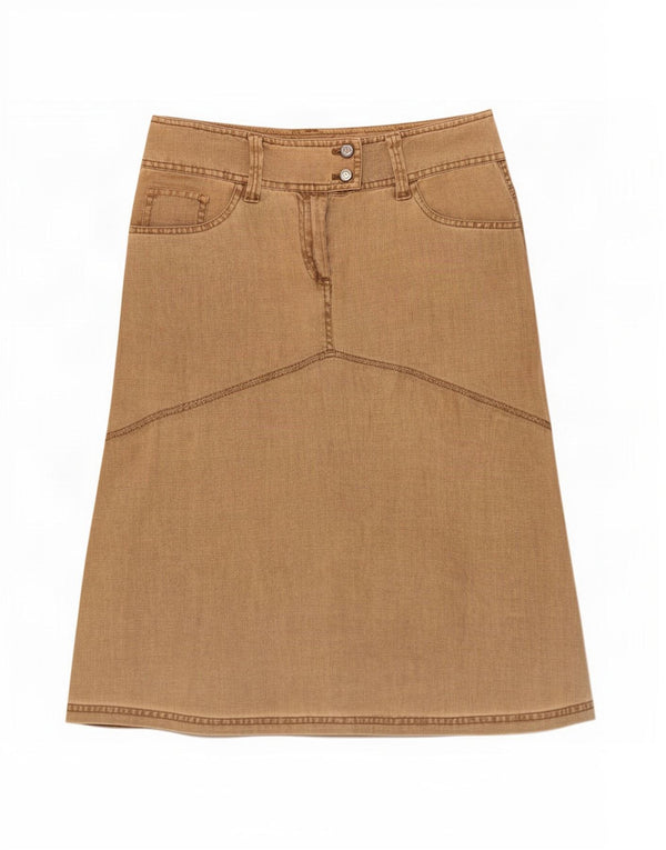 Marlboro Classics Falda acampanada para mujer EU 42 Large W30 Beige