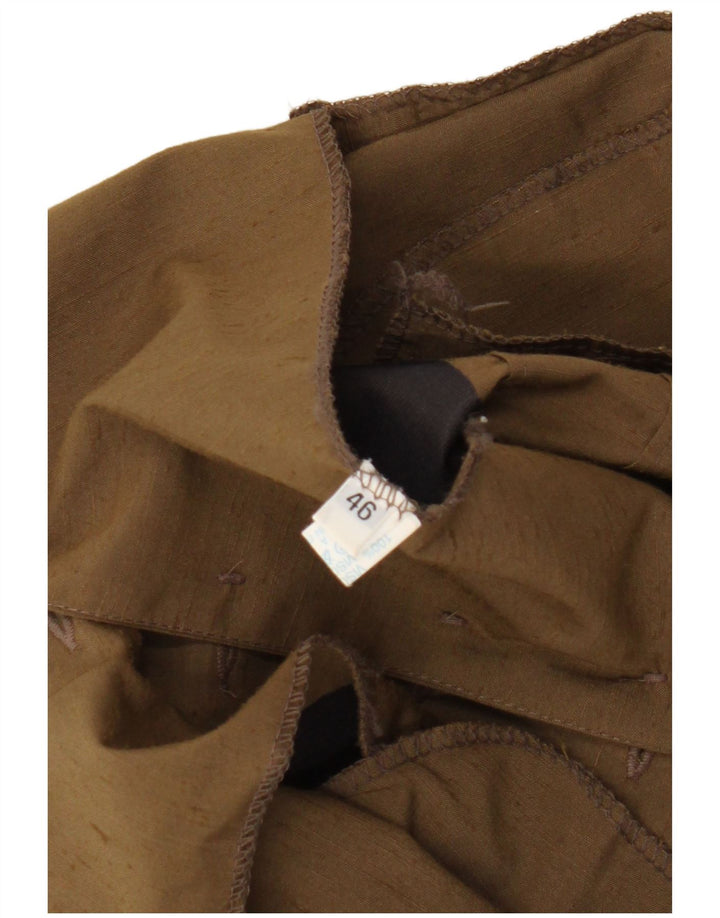 Vintage mujer manga corta 4 botones Blazer chaqueta IT 46 marrón grande