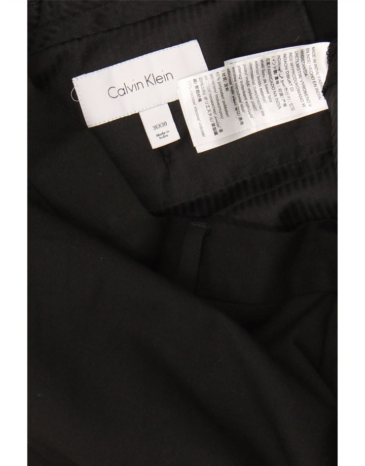 CALVIN KLEIN Pantalón chino ajustado para hombre W36 L30 Poliéster negro