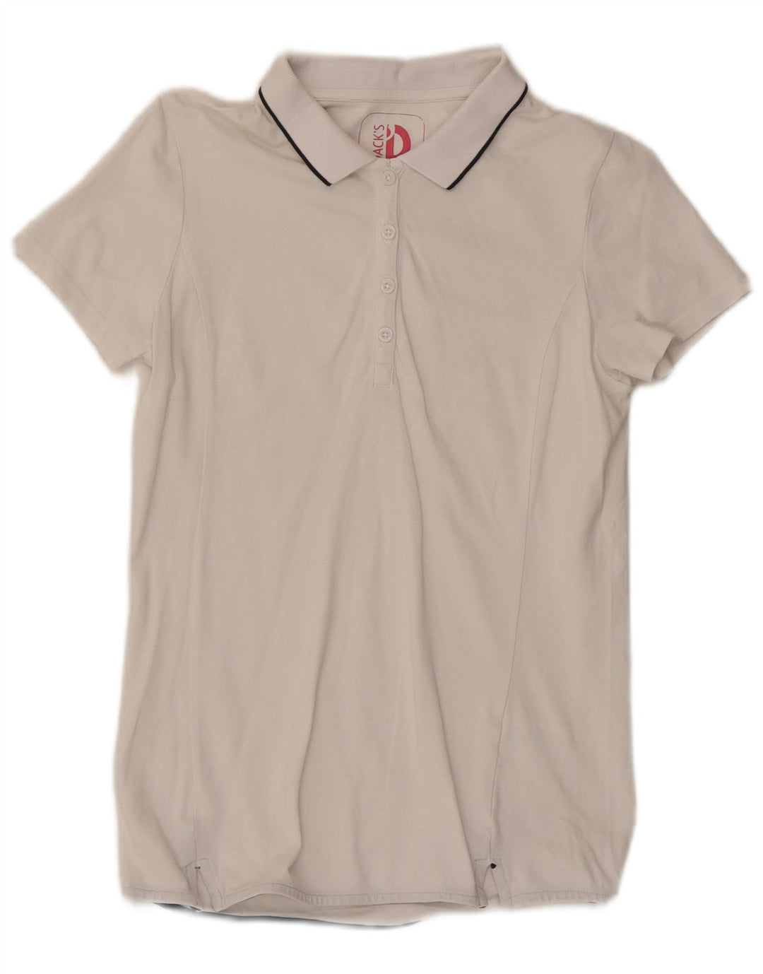 Dack's Polo para mujer Reino Unido 12 Algodón blanco mediano