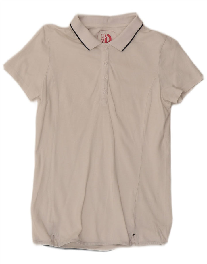 Dack's Polo para mujer Reino Unido 12 Algodón blanco mediano