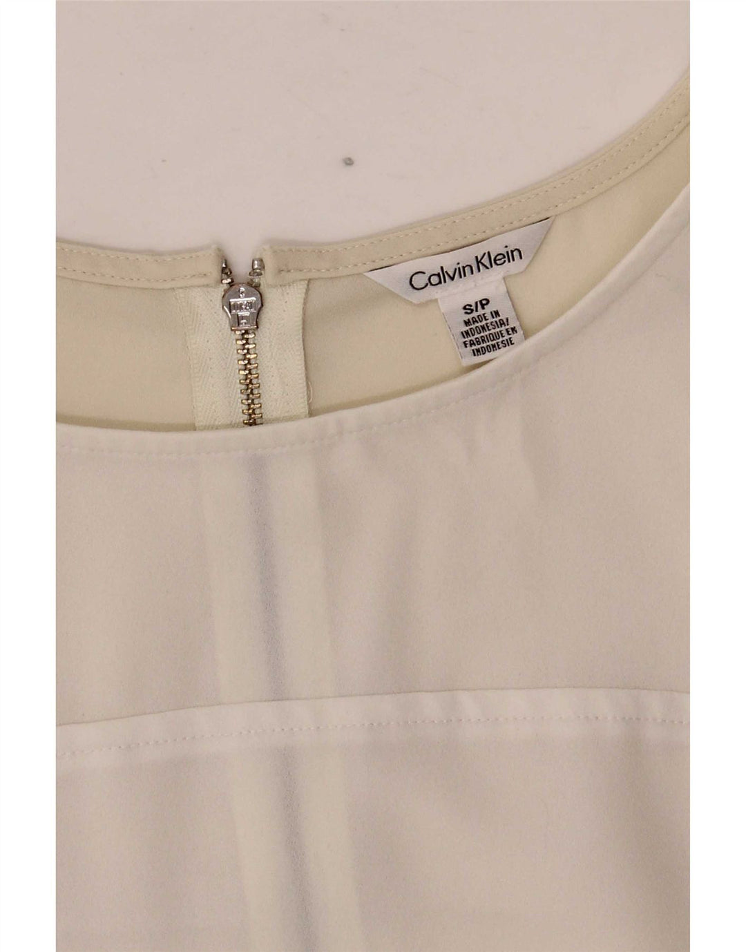 Calvin Klein Vestido recto para mujer UK 10 Small White Colourblock